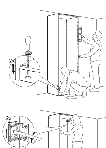 Как прикрепить шкаф икеа к стене